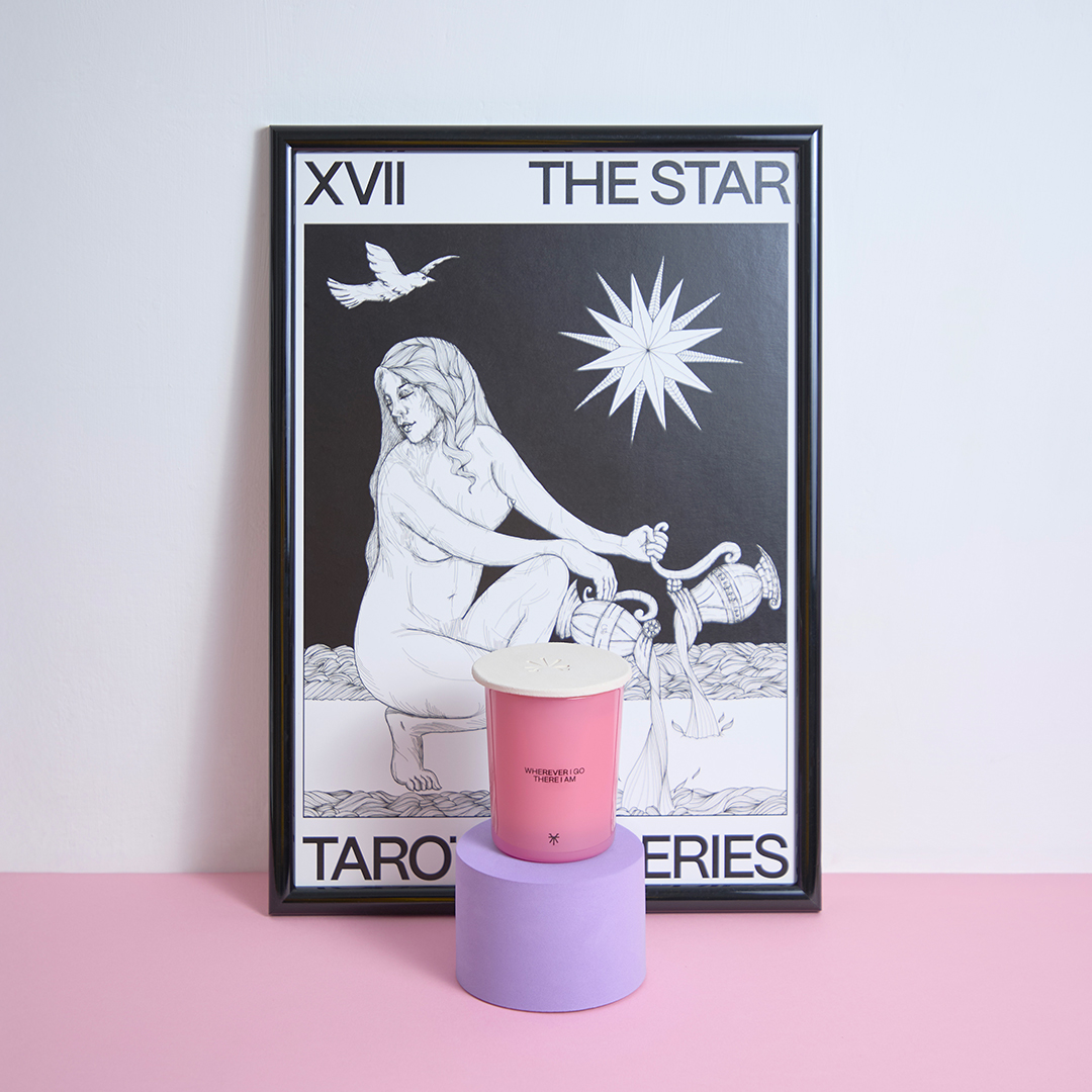 bundle della candela profumata particolare aneke the star con poster e copri candela