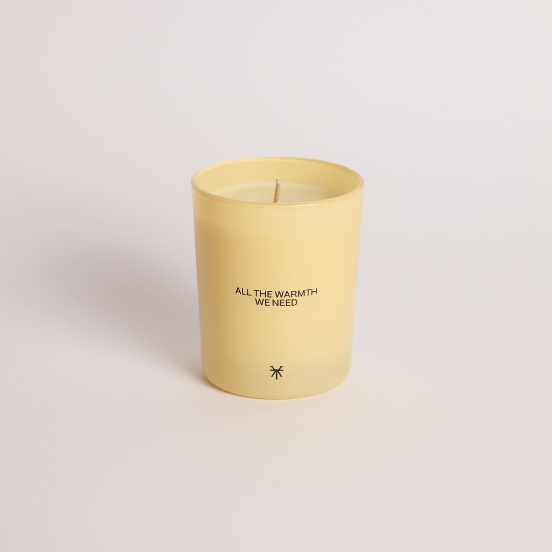 decorative scented candle aneke yellow the sun