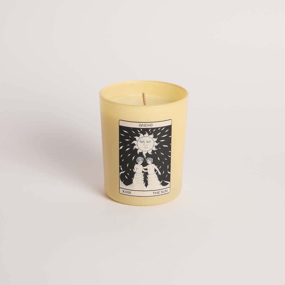 candela profumata decorativa aneke gialla the sun